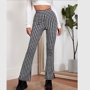 Gingham Flare Pants